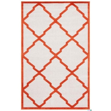 Safavieh Amherst Power Loomed Rectangle Rug- Beige - Orange- 2 ft. 6 in. x 4 ft. AMT421F-24